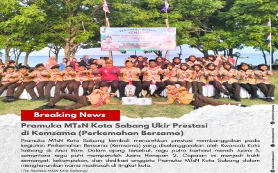 Ukir Prestasi di Kemsama Anoi Itam 2025, Regu Pramuka MTsN Sabang Sabet Dua Gelar