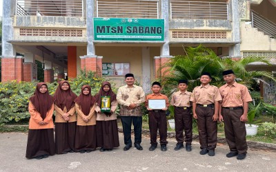 MTSN SABANG MERAIH JUARA 1 ADIWIYATA TINGKAT KOTA SABANG TAHUN 2025